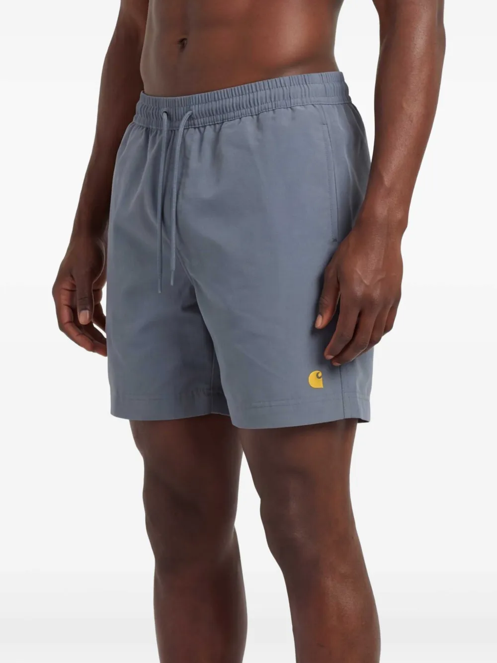 Carhartt WIP Chase zwembroek met geborduurd logo Grijs