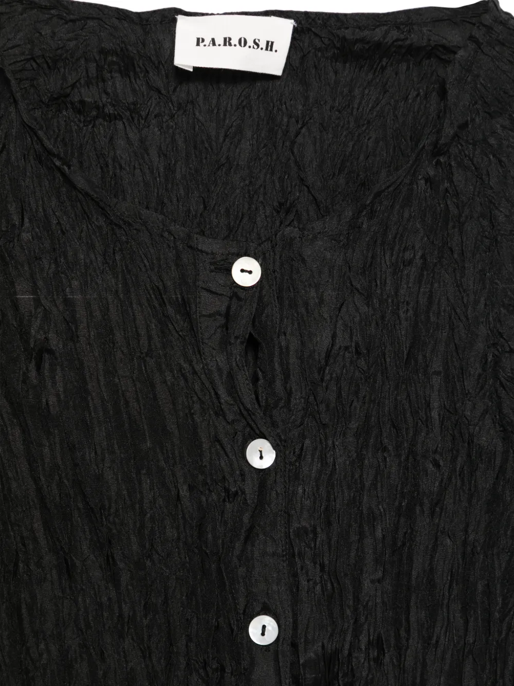  P.a.r.o.s.h. Textured Blouse - Black 