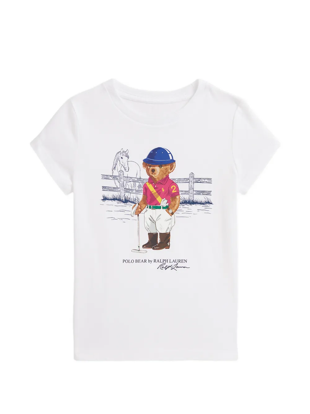 POLO RALPH LAUREN KIDS bear-print T-shirt - Bianco