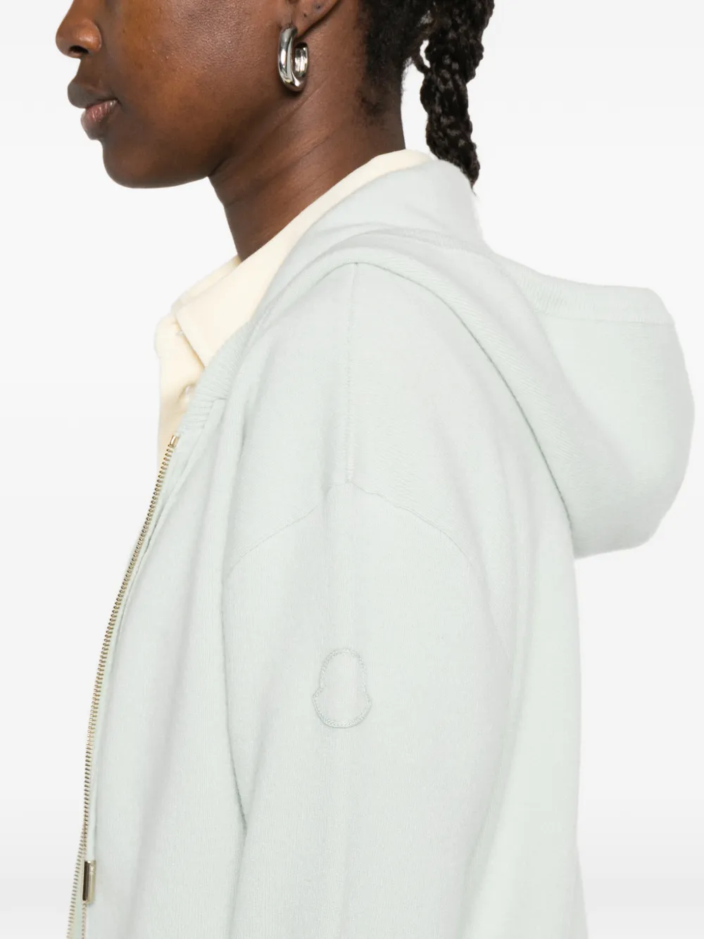 Moncler Hoodie met rits Groen