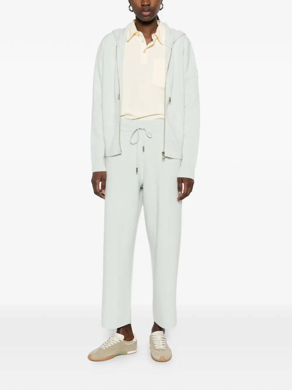 Moncler Hoodie met rits Groen
