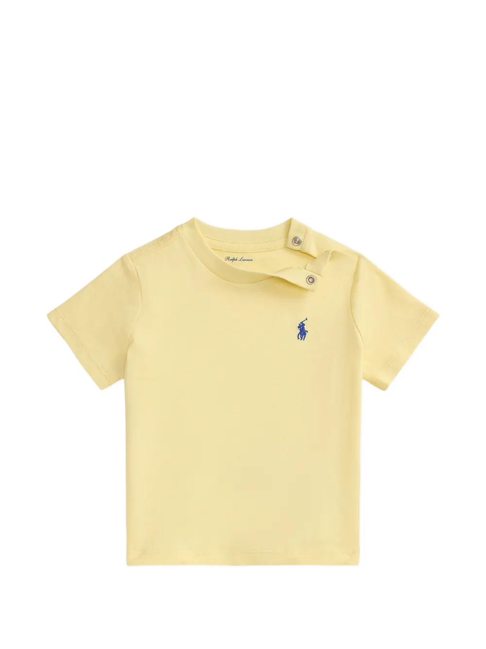 POLO RALPH LAUREN KIDS side-button short-sleeve T-shirt - Giallo
