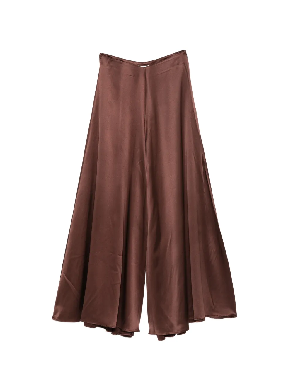 RUOHAN silk wide-leg trousers - Rosso