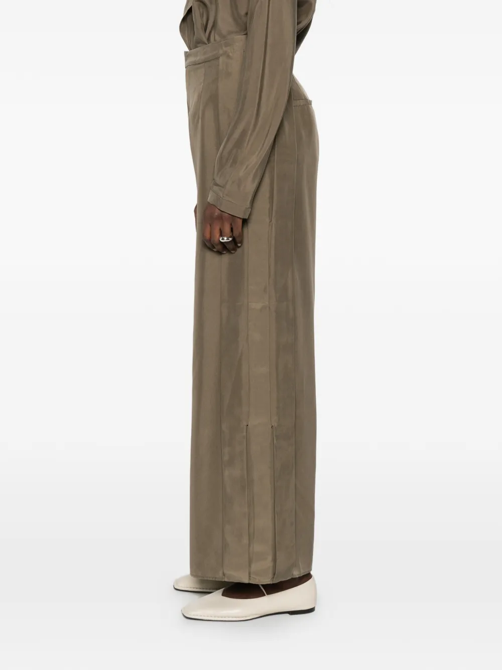  Ruohan Pira Wide-leg Trousers - Green 