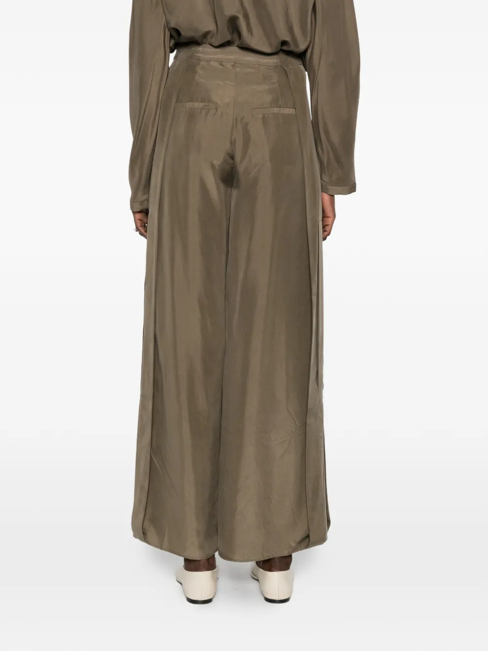RUOHAN Pira broek met wijde pijpen Groen
