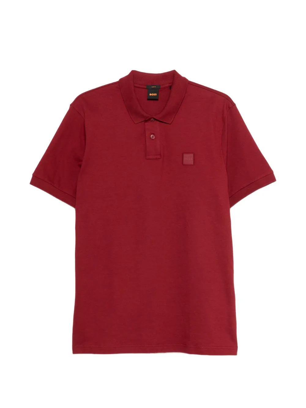 BOSS buttoned patch polo shirt - Rot