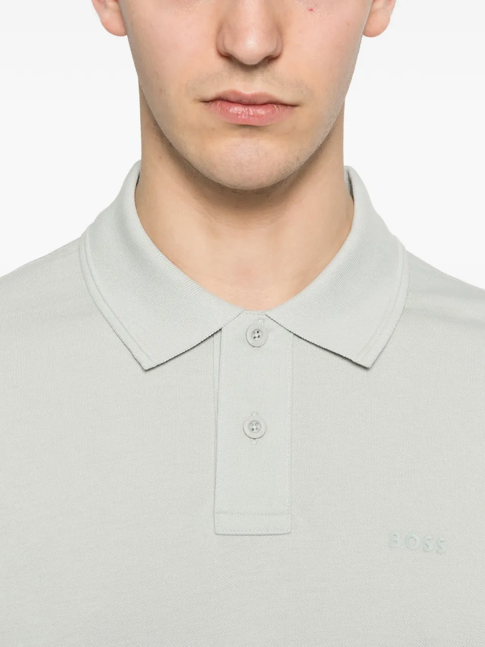 BOSS Poloshirt met korte mouwen Grijs