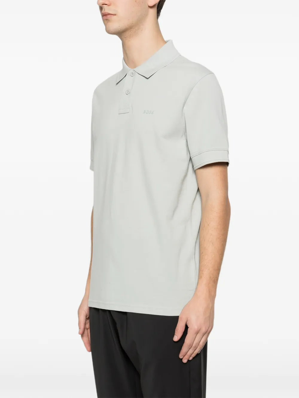 BOSS Poloshirt met korte mouwen Grijs