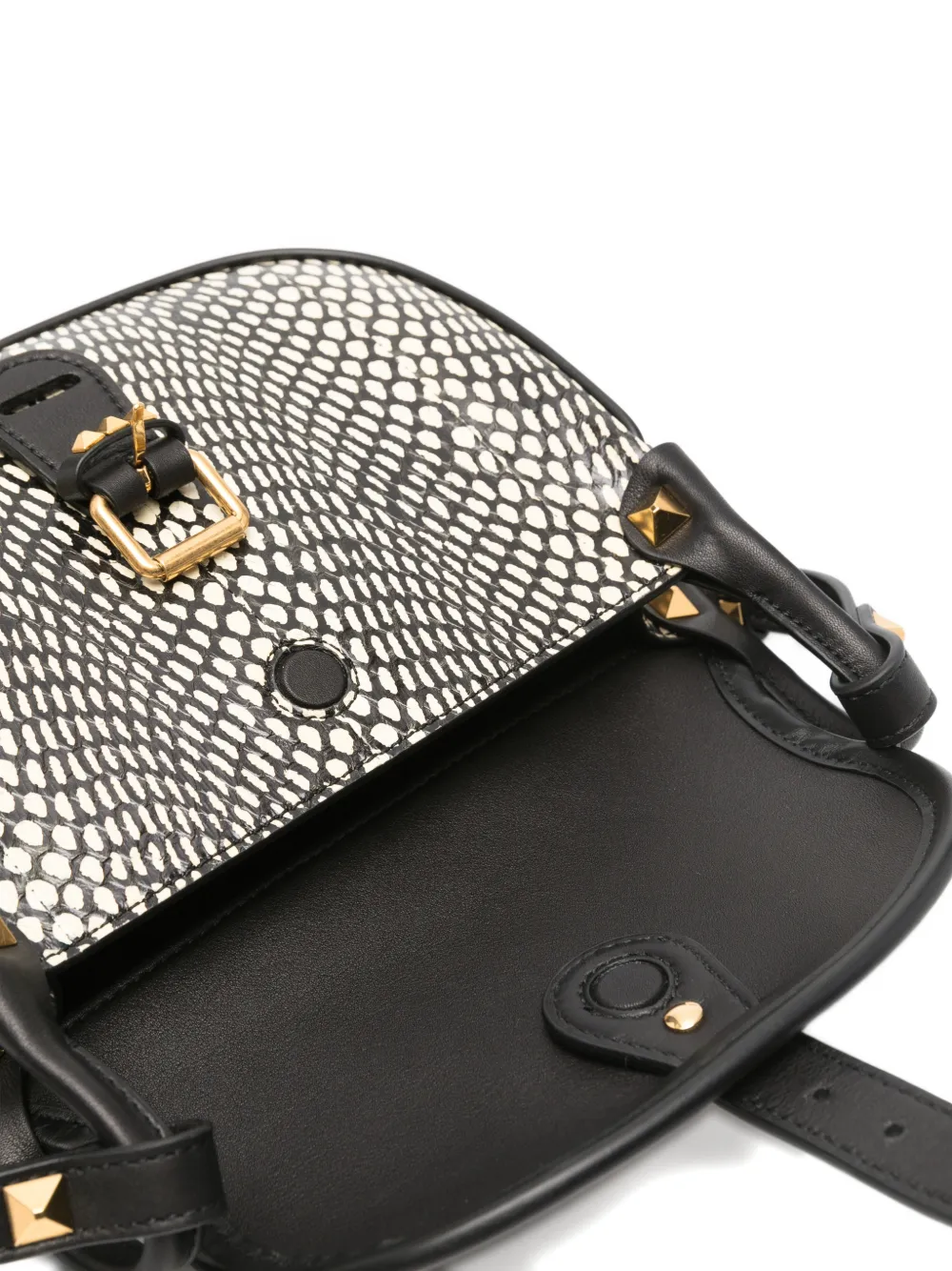 signature Rockstud embellishment animal-print cross body bag