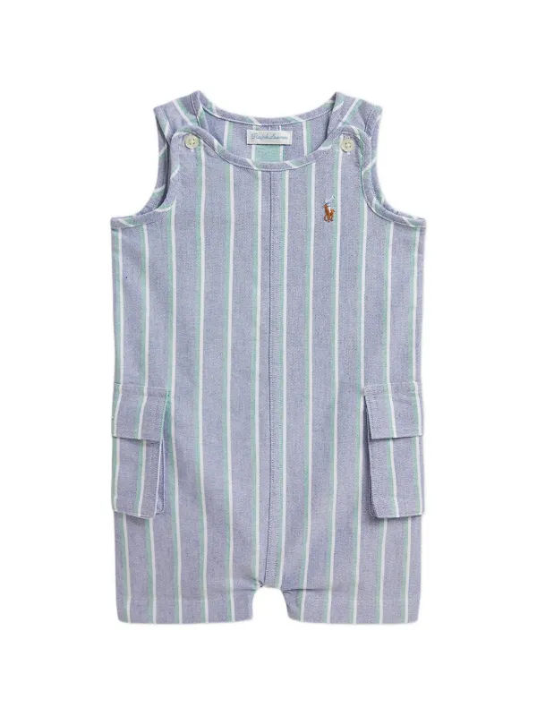 POLO RALPH LAUREN KIDS ストライプ ロンパース セット | ブルー