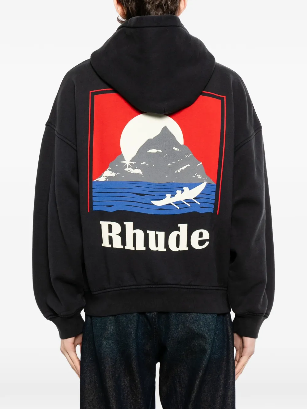 RHUDE Moonlight Regatta hoodie Zwart