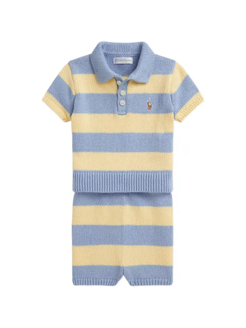 POLO RALPH LAUREN KIDS striped short set (set of two)