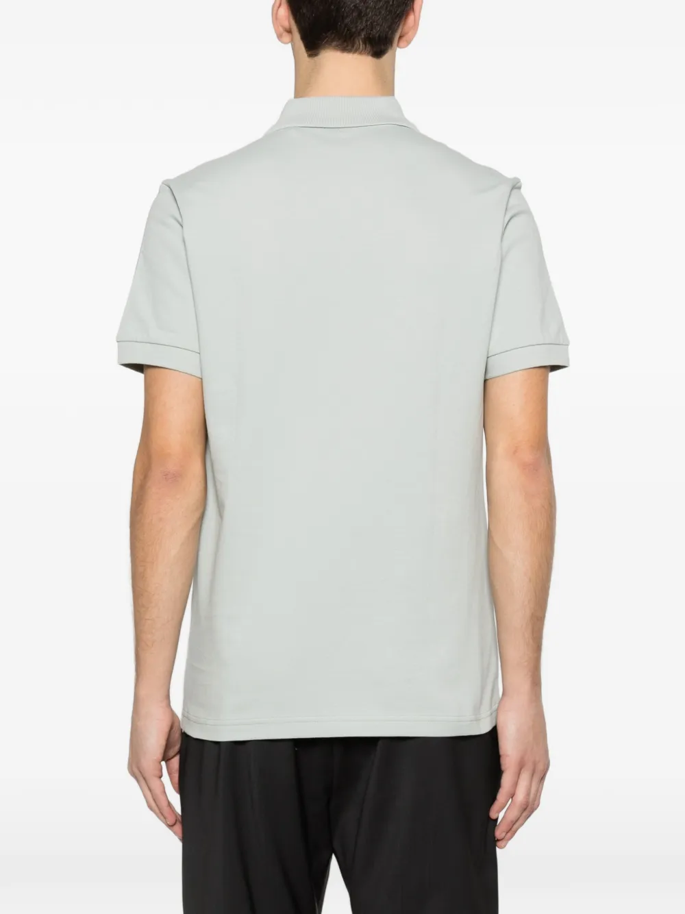 BOSS Stretch-katoenen slim-fit poloshirt met logo-patch Grijs