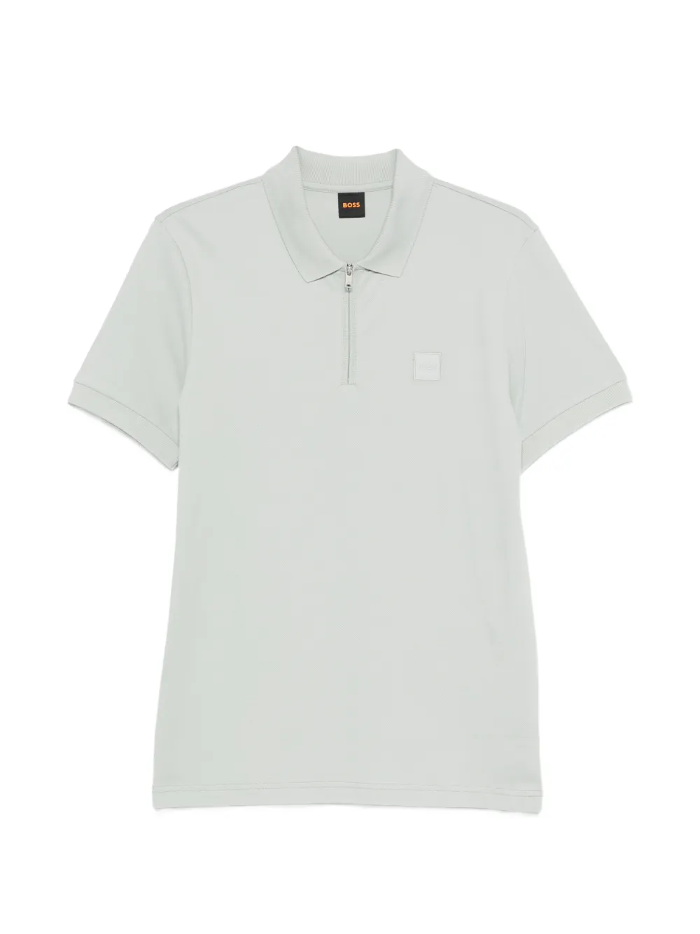 BOSS zip detail polo shirt – Grey BOSS zip detail polo shirt – Grey