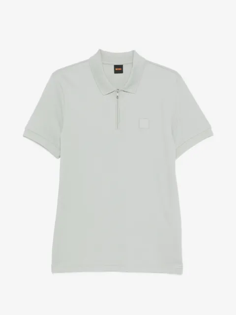 BOSS zip detail polo shirt