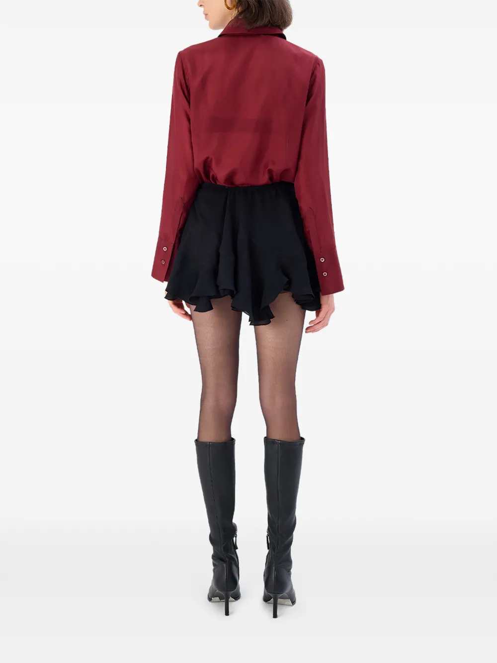 OCCLEUS Charli zijden blouse Rood