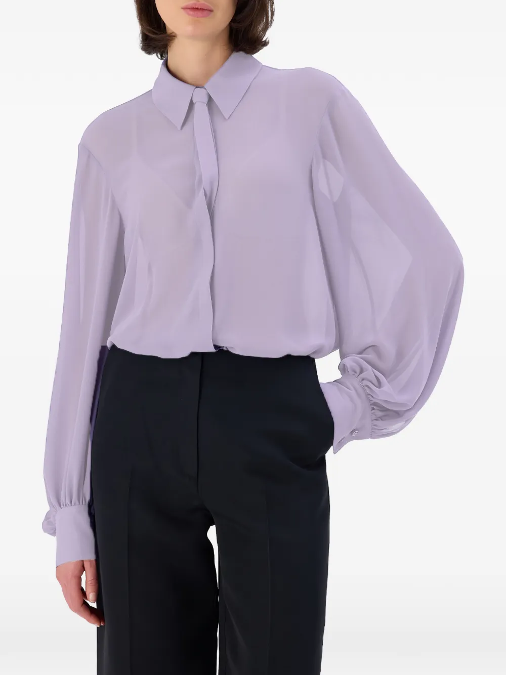 OCCLEUS Evie blouse met ballonmouwen Paars