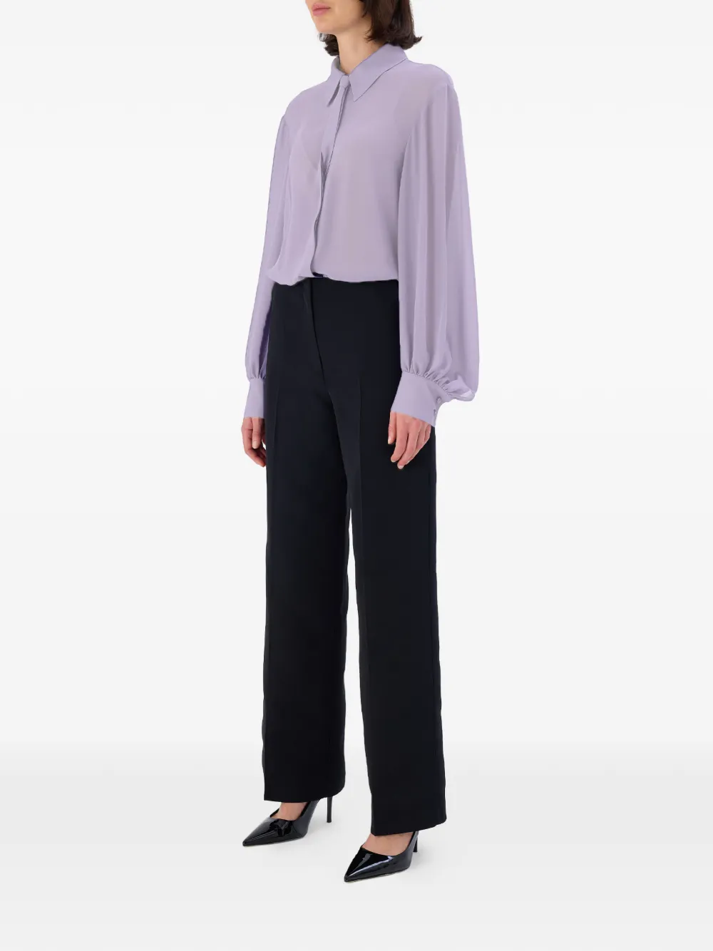 OCCLEUS Evie blouse met ballonmouwen Paars