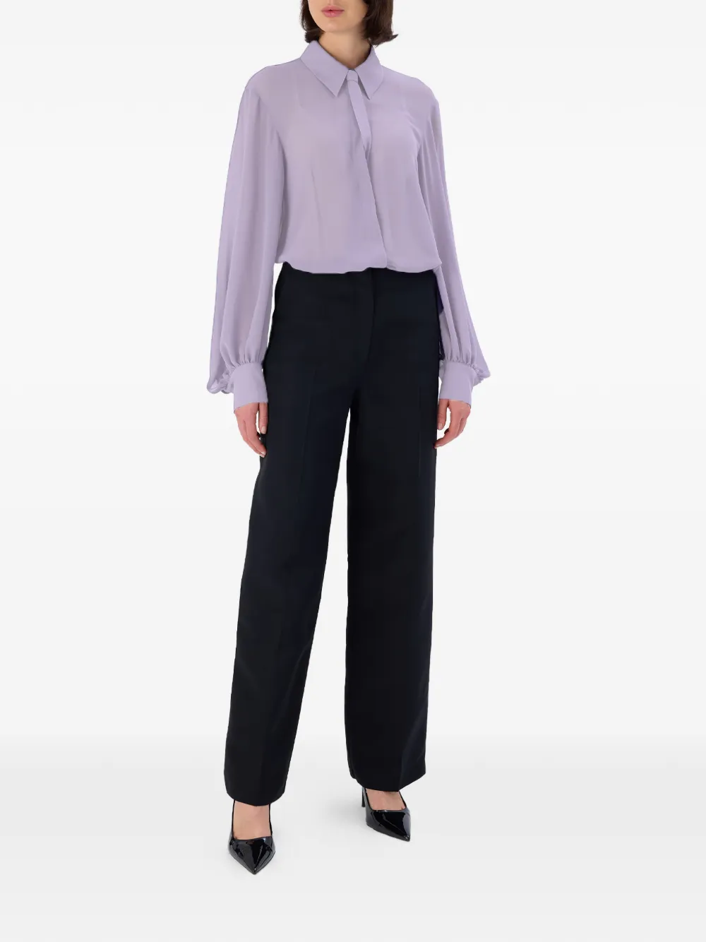 OCCLEUS Evie blouse met ballonmouwen Paars