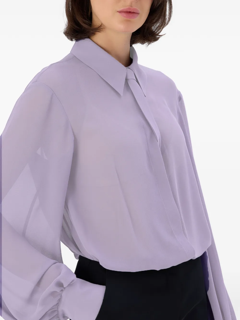 OCCLEUS Evie blouse met ballonmouwen Paars