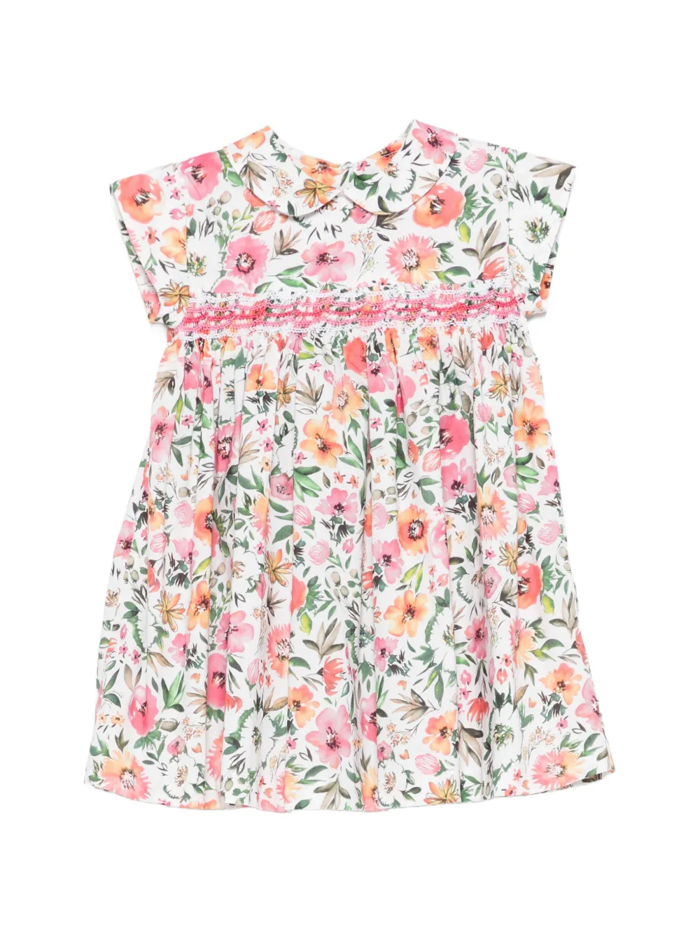 Siola floral-print peter-pan collar dress - Bianco