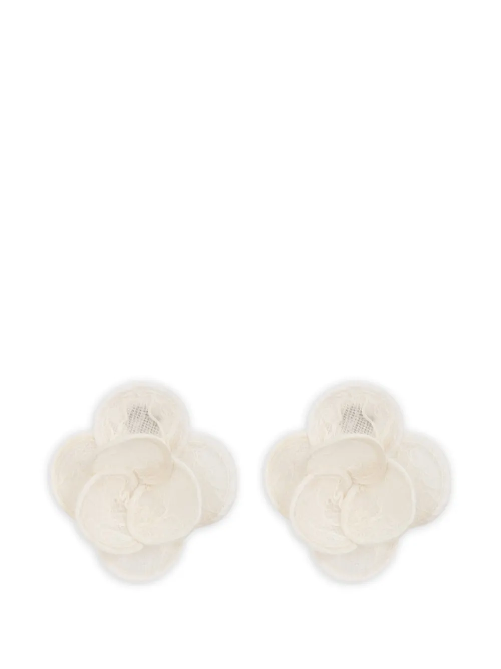 David Koma flower stud earrings - Neutrals