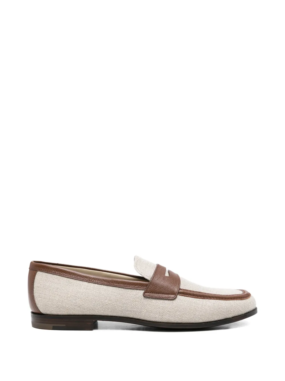 Church's panelled leather-trim loafers - Toni neutri