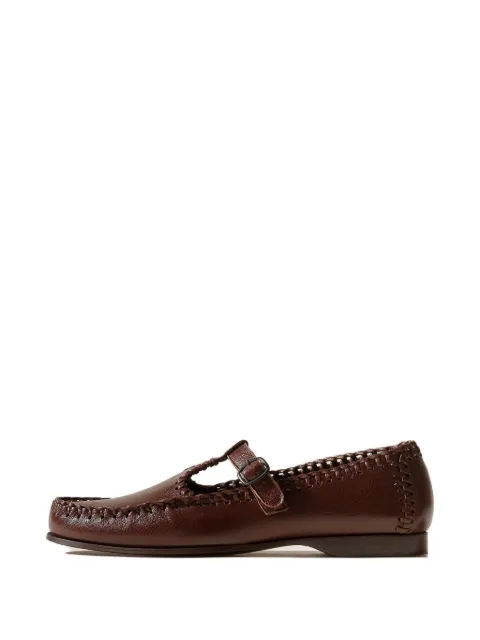 Hereu ALCOVER SUPPLE SHINY Braided T-bar loafers