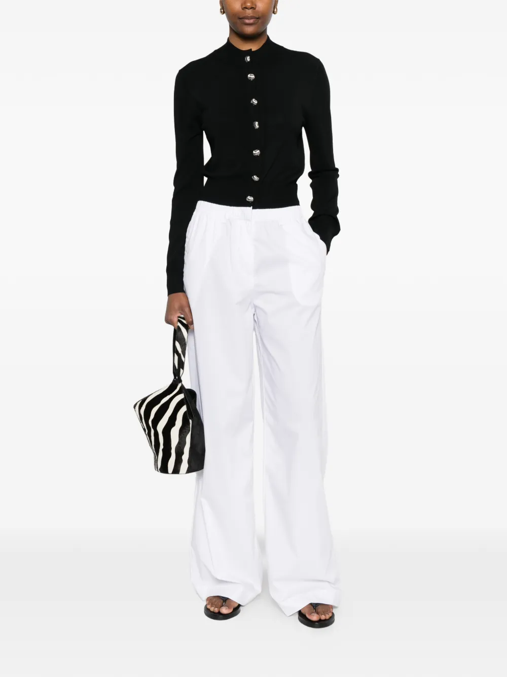  Aspesi Elasticated Trousers - White 
