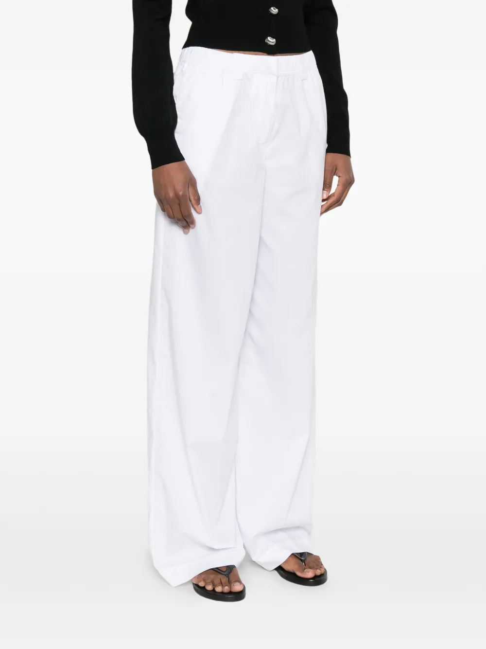  Aspesi Elasticated Trousers - White 