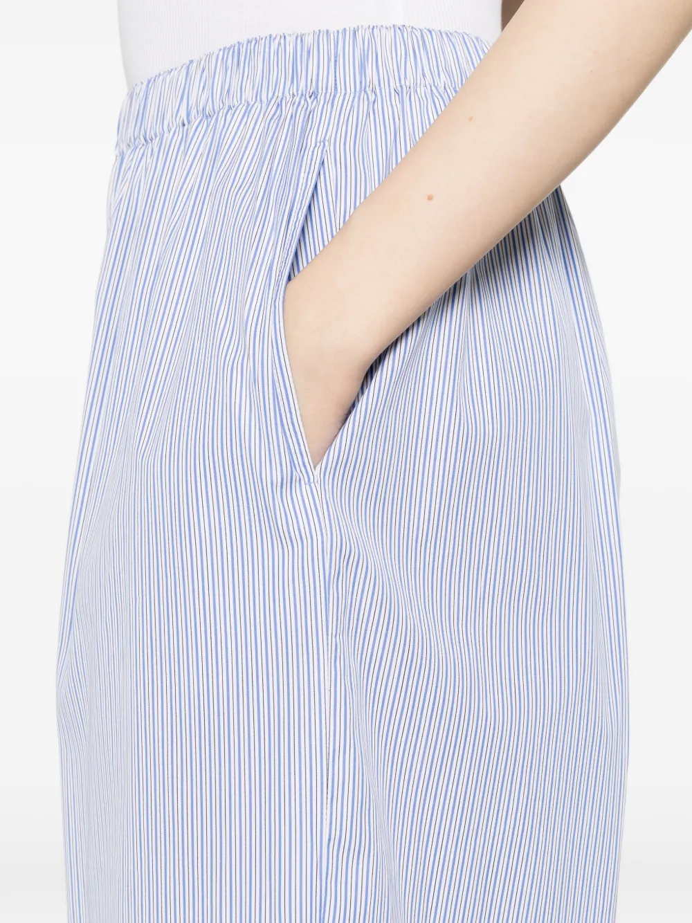 ASPESI Gestreepte broek Wit