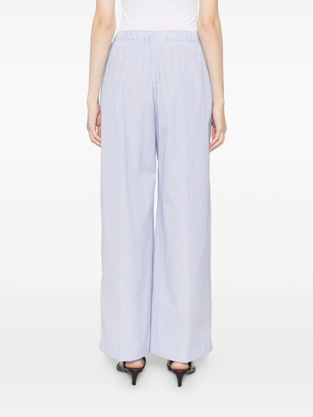 ASPESI Gestreepte broek Wit