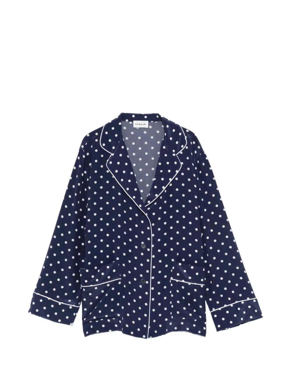 P.A.R.O.S.H. Sbillo polka-dot long-sleeve shirt - Blue