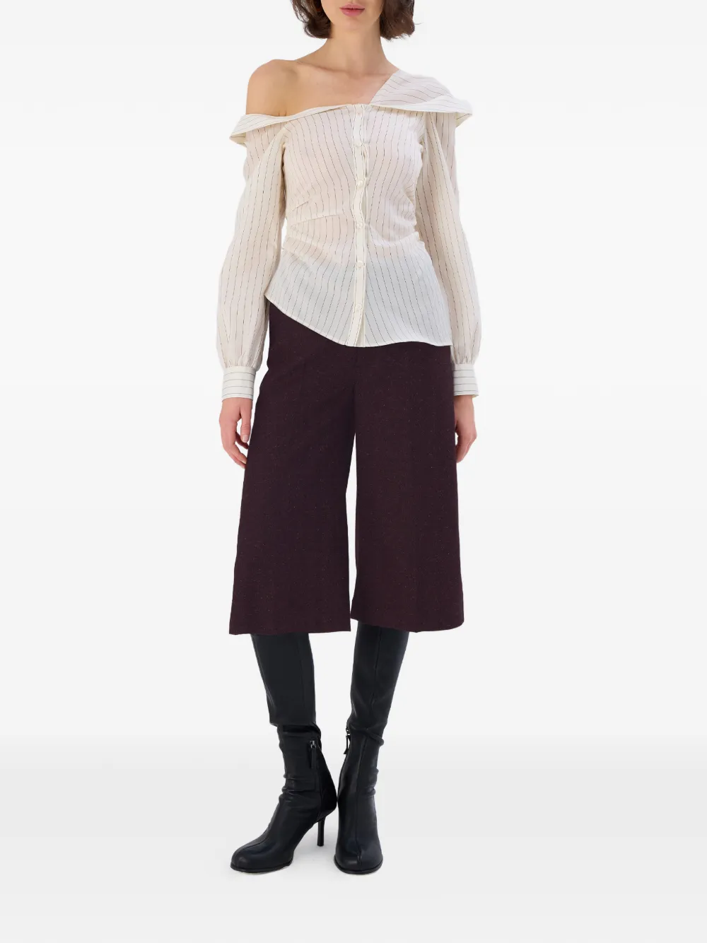 OCCLEUS Paula shorts met wijde pijpen Bruin