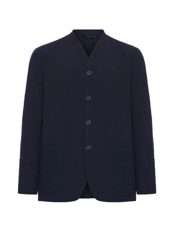 Giorgio Armani マンダリンカラージャケット | ブルー | FARFETCH JP