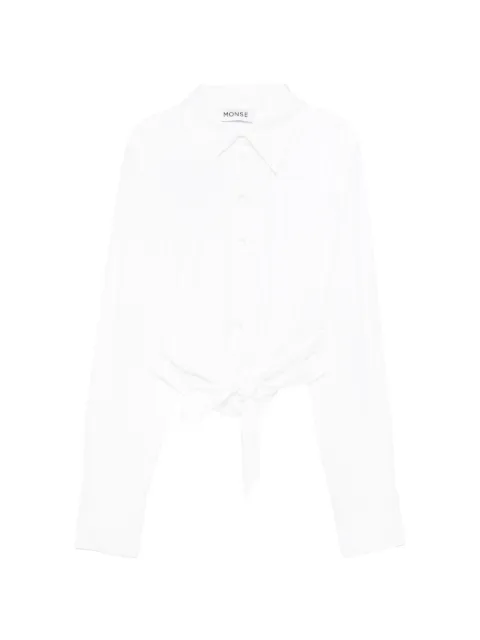 Monse wrap cropped shirt