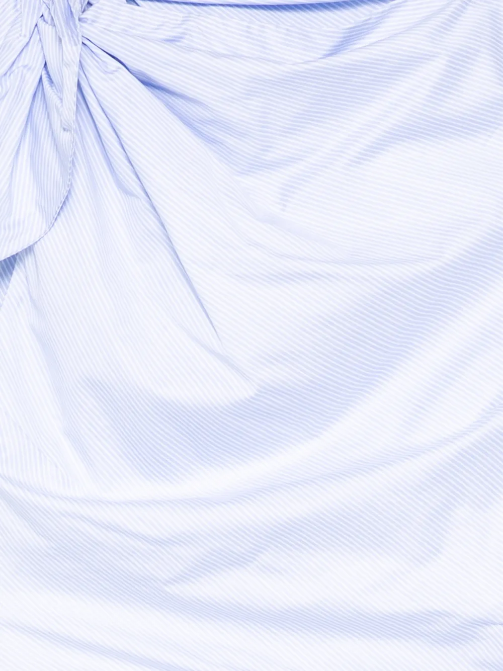 Monse Gedrapeerde blousetop met strik Blauw