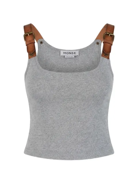 Monse leather-strap tank top