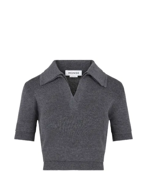 Monse polo-collar layered T-shirt