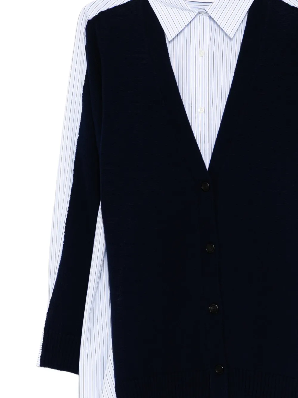 Monse Combo gebreide blousejurk Blauw
