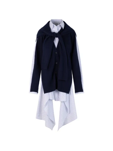 Monse combo knit shirt dress