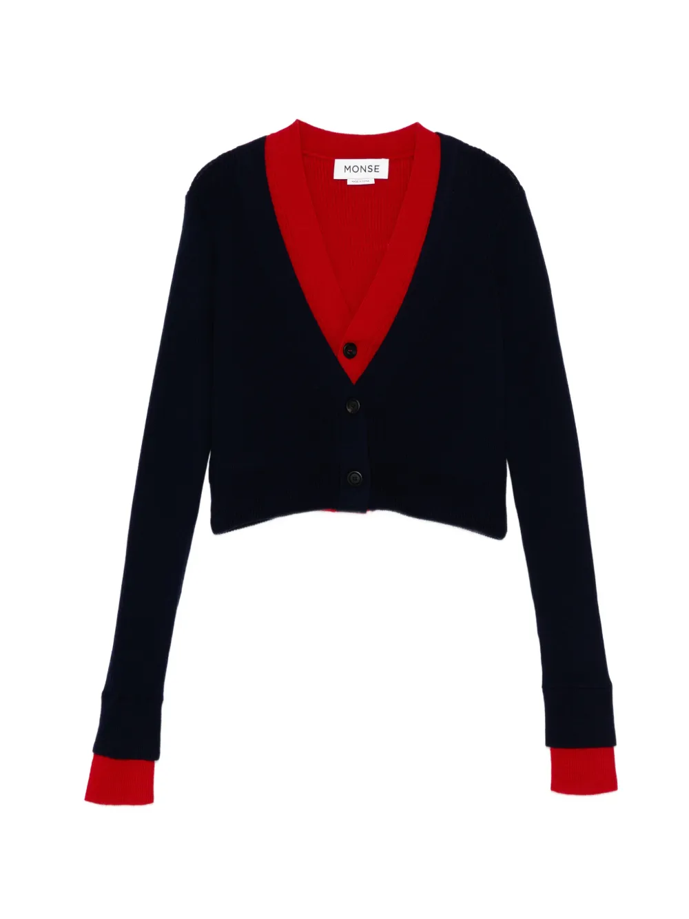 Monse cropped fold-up cardigan - Blu