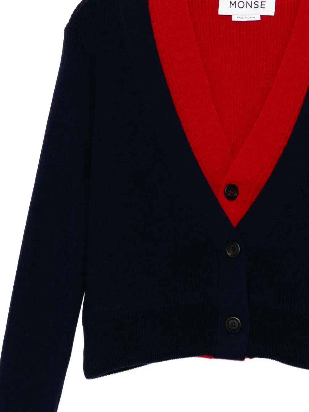  Monse Cropped Fold-up Cardigan - Blue 