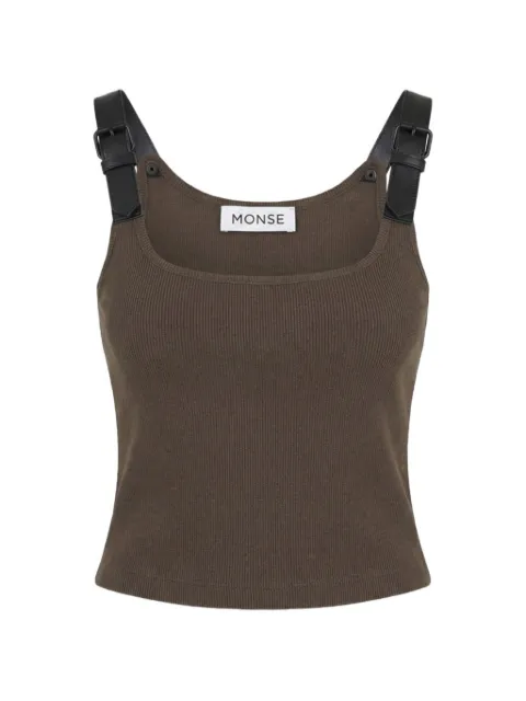 Monse top estilo arnés de piel
