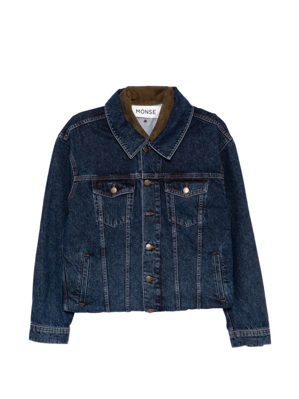 Monse double layer denim jacket - Blu
