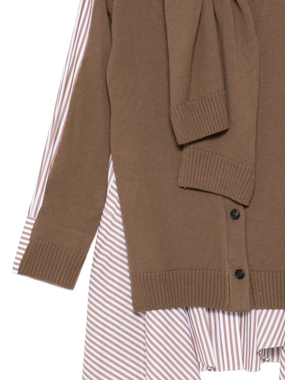 Monse Combo gebreide blousejurk Bruin