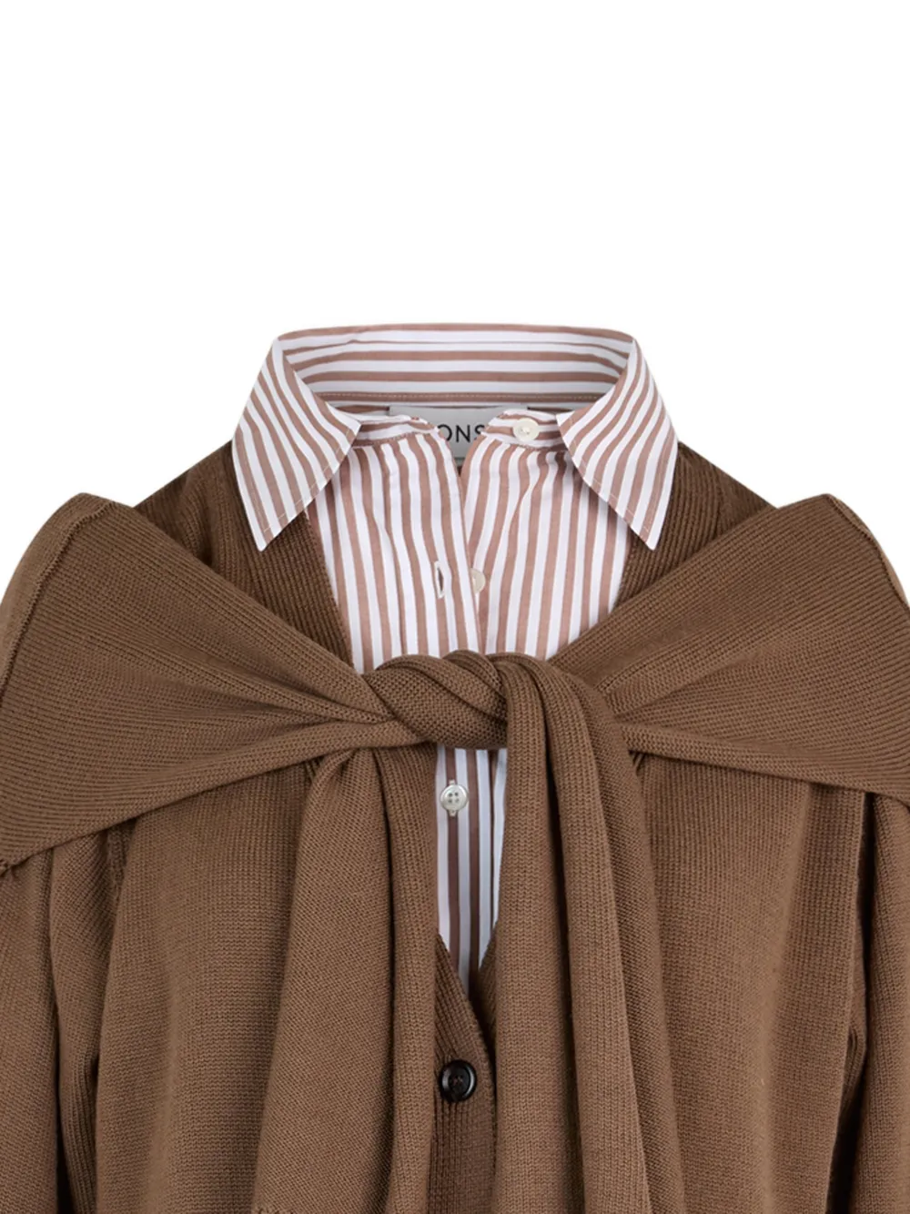 Monse Combo gebreide blousejurk Bruin
