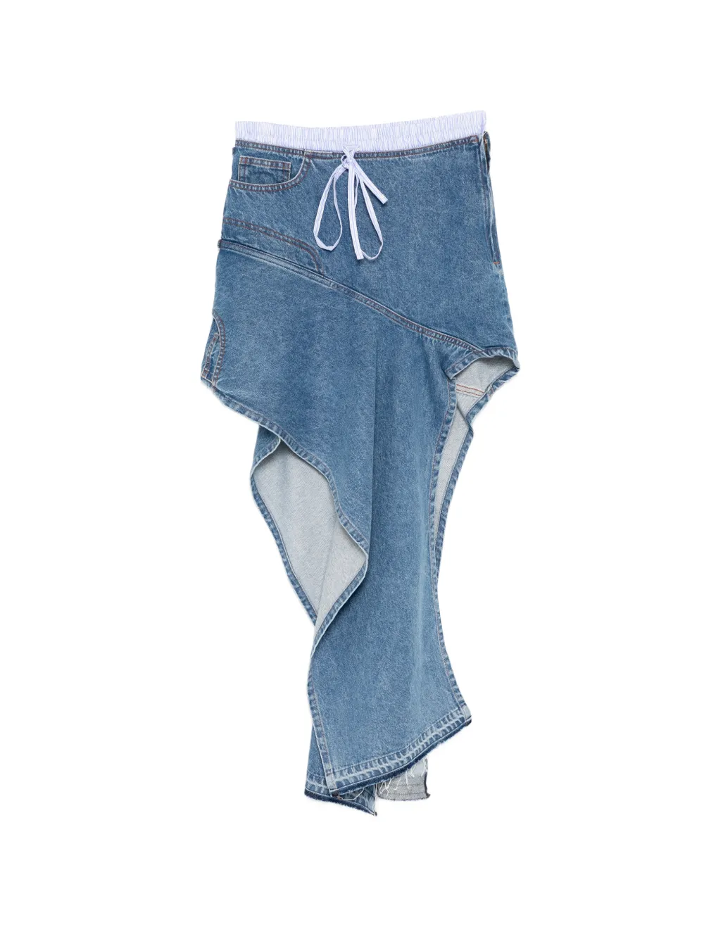 Monse Gonna denim destrutturata - Blu