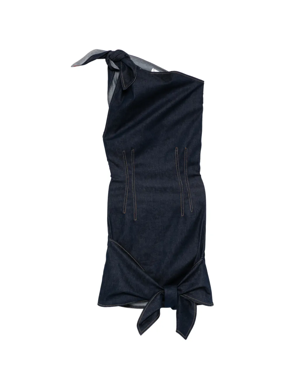 Monse bow-tie mini dress - Blu