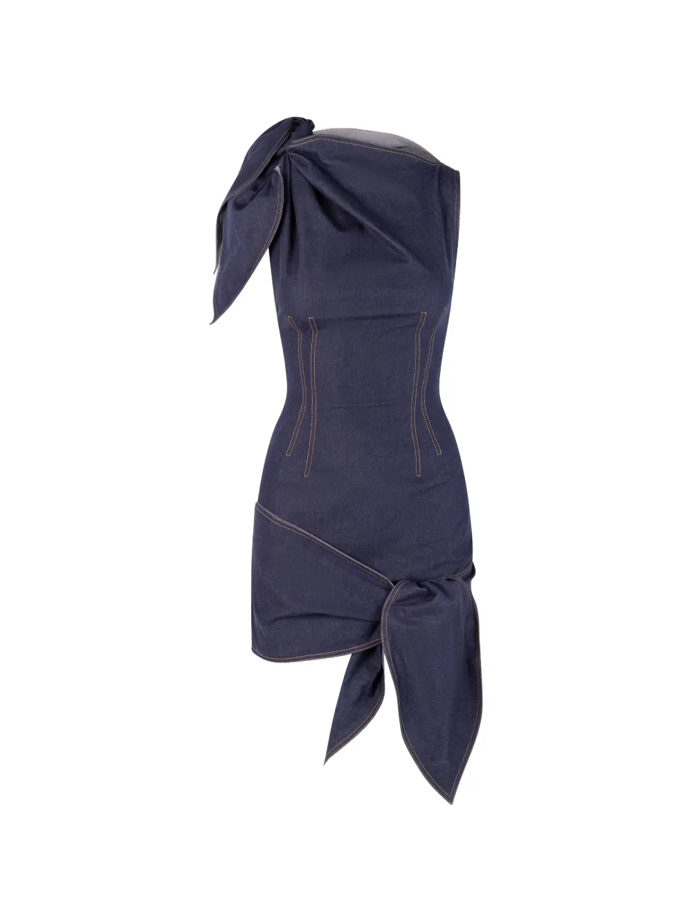 Monse bow-tie mini dress - Blu